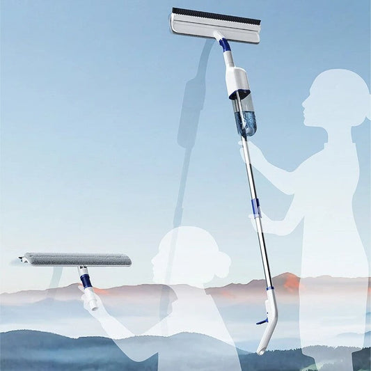 New 3-in-1 spray window cleaner, environmentally friendly and durable, microfiber scraper suction cup