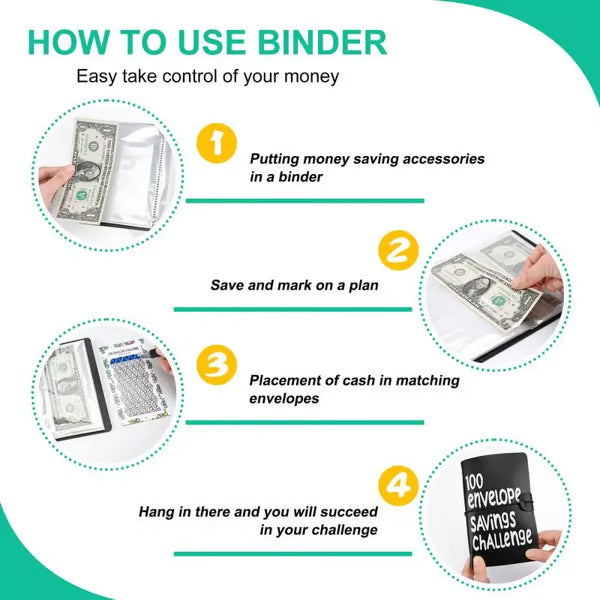 ⏰Final 4 Hours 70% OFF🎁100 Envelope Savings Challenge Book✉️💸