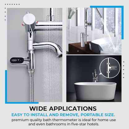 🔥Christmas Limited-Time Offer: 50% OFF!!!🔥🌡️ SHOWER THERMOMETER - LCD Display with Backlight, Easy Installation Without Tools, IPX7 Waterproof, Perfect for Modern Bathroom 🛁✨