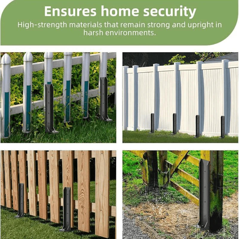✨ 50% OFF! 🛠️ Heavy-Duty Fence Post Repair Kit – No Digging & H-Shaped Reinforcement 🚧