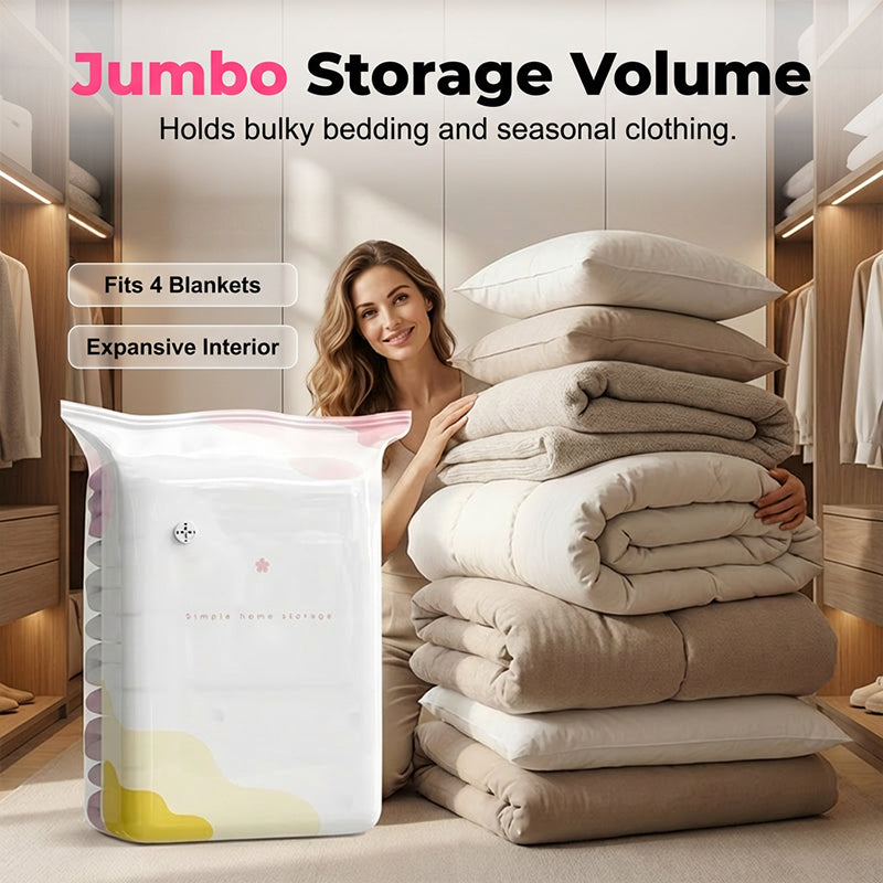 Press-to-Compress Storage Bags