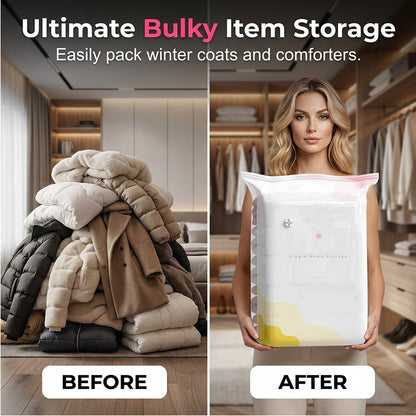 Press-to-Compress Storage Bags