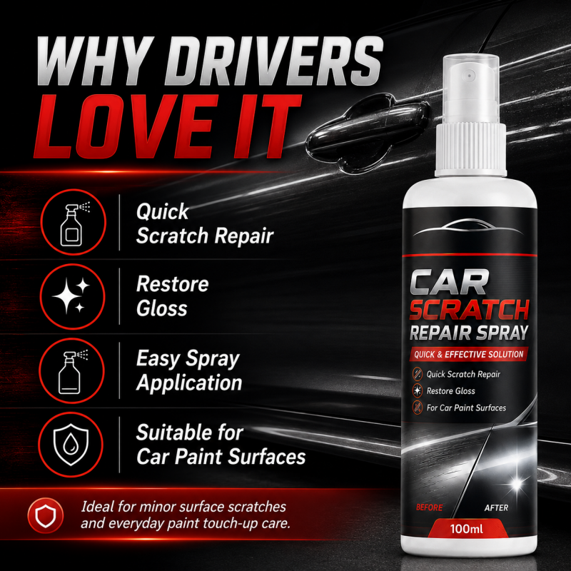 🥳2026 HOT SALE🥳💞50K+ SOLD!🚗✨  Universal Car Scratch Repair Spray – Erases light scratches, swirl marks & scuffs fast. No body shop needed – restore your car’s gloss in minutes! 🛡️💨