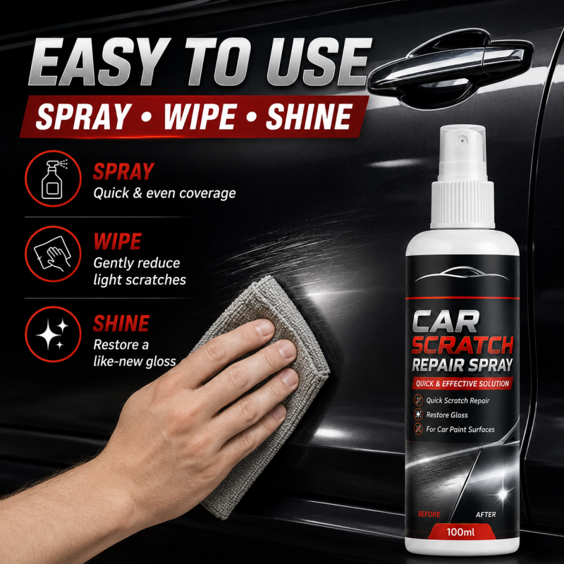 🥳2026 HOT SALE🥳💞50K+ SOLD!🚗✨  Universal Car Scratch Repair Spray – Erases light scratches, swirl marks & scuffs fast. No body shop needed – restore your car’s gloss in minutes! 🛡️💨